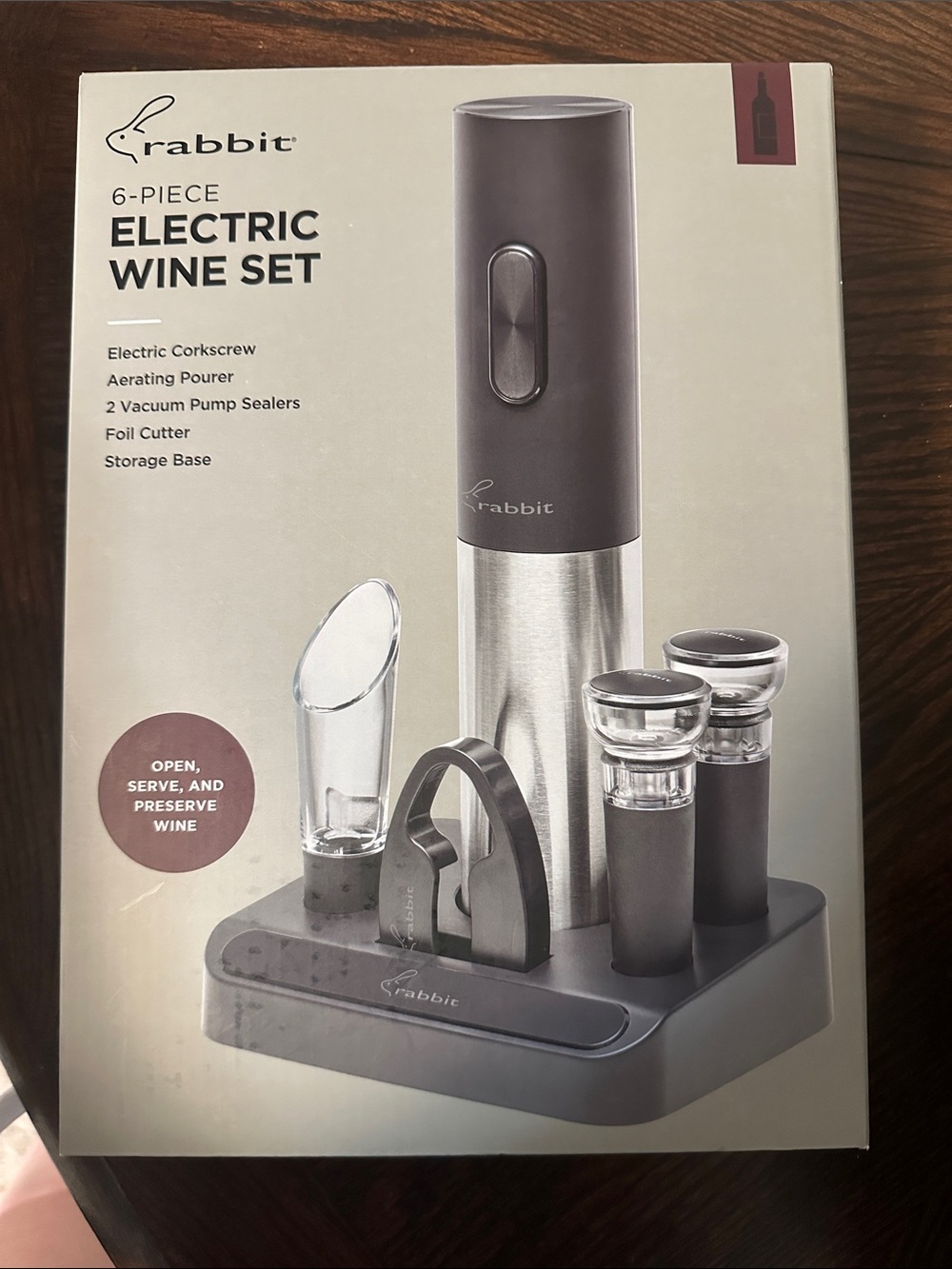 rabbit Electric Wine Set - Gray